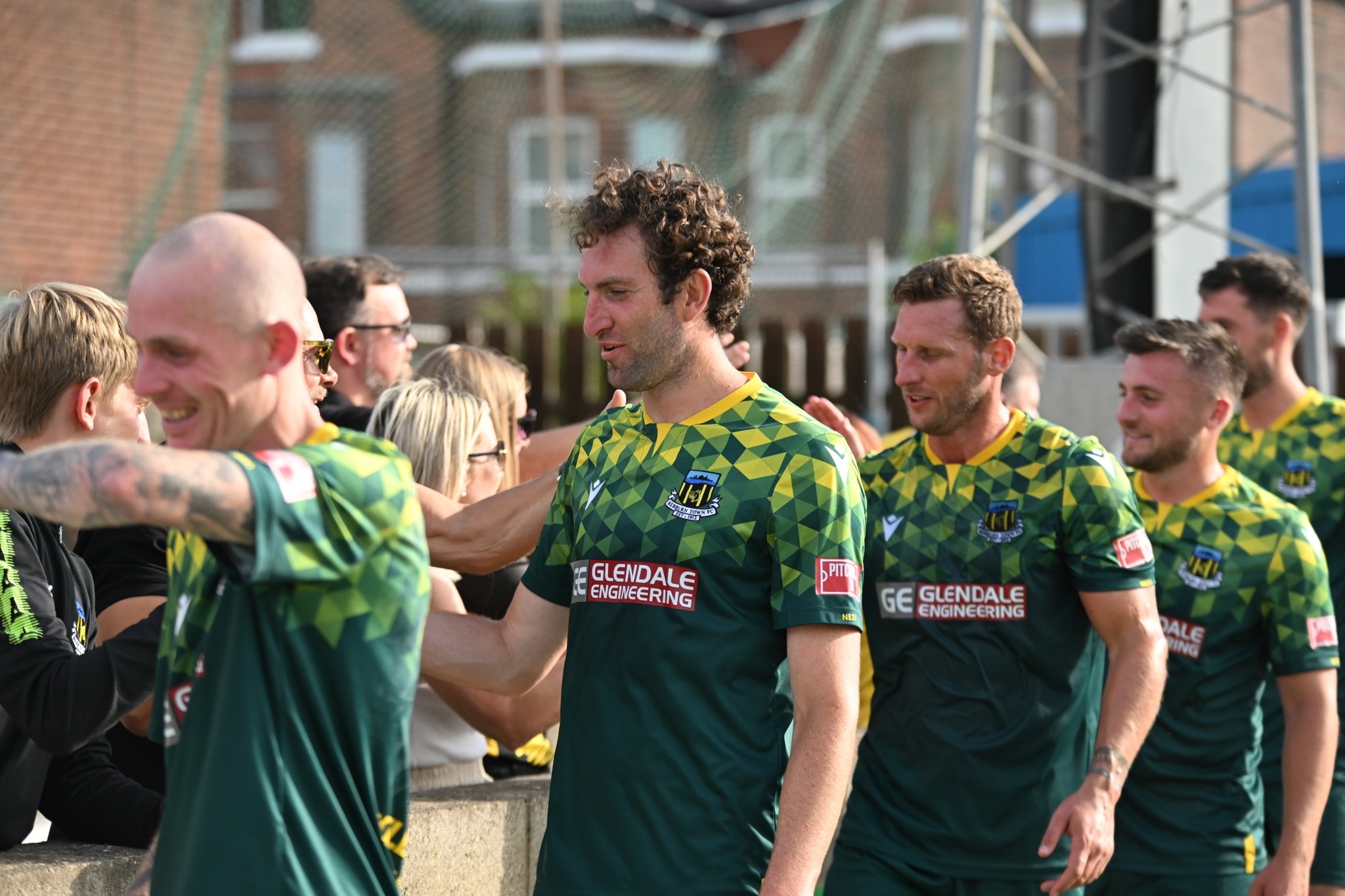 Hebburn Town players greeting fans. Credit: Tylers Mission