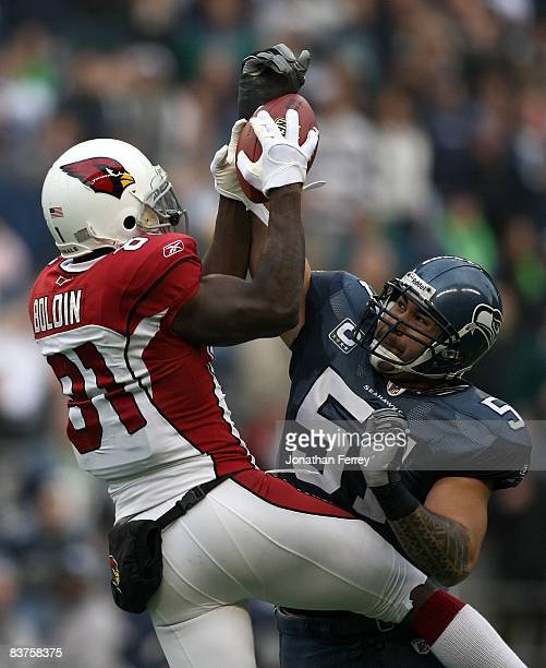 Seattle Seahawks Lofa Tatupu is introduced before an NFL football