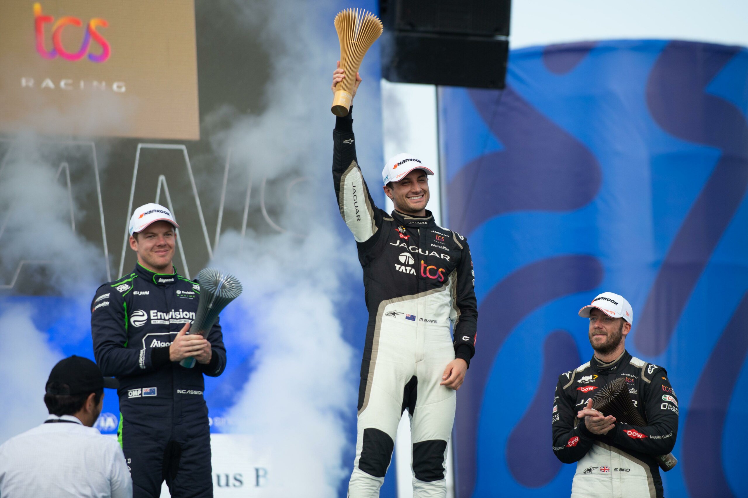 Evans leads all-Jaguar Formula E podium in Sao Paulo